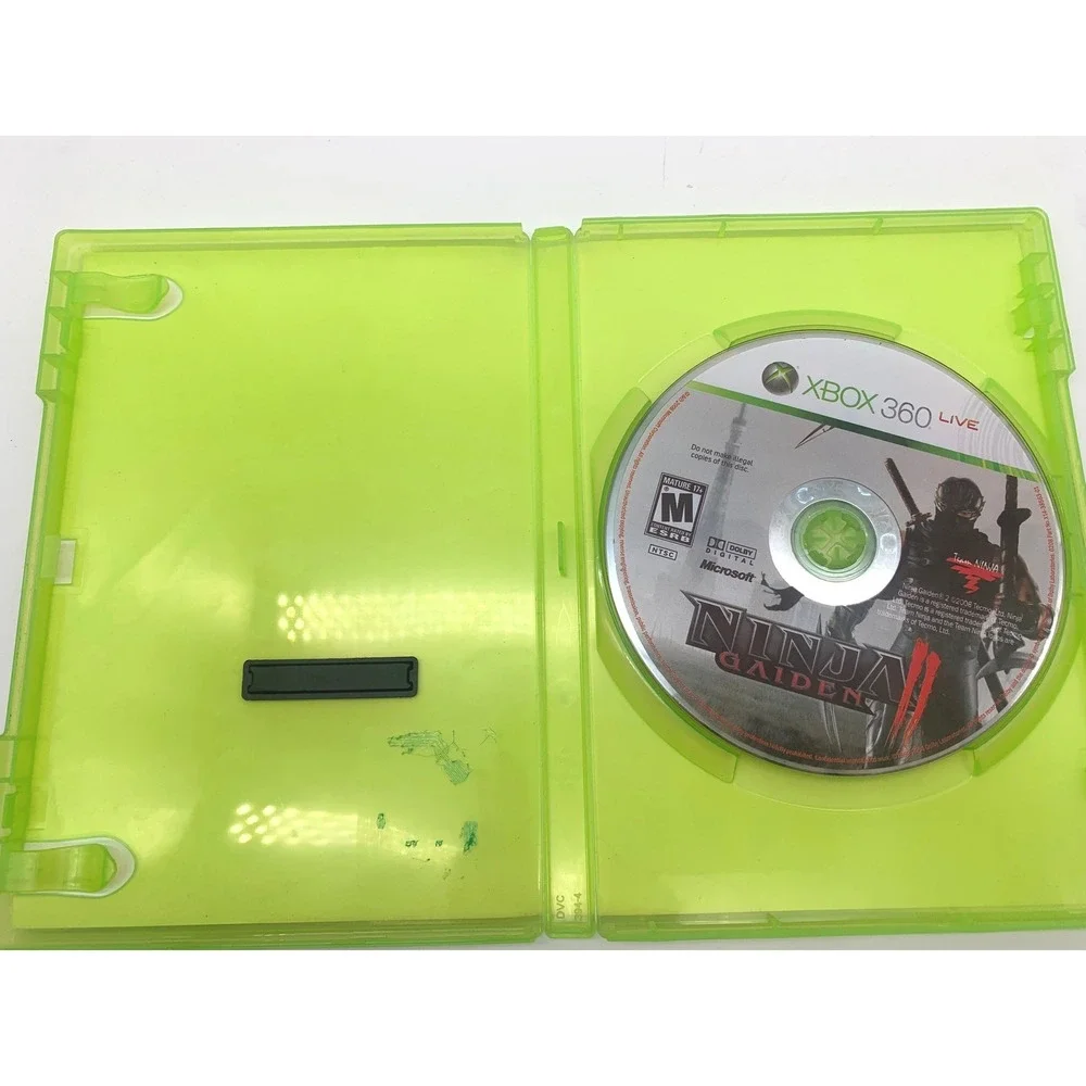 Tecmo Ninja Gaiden II Xbox 360 Green Case Action Adventure Game